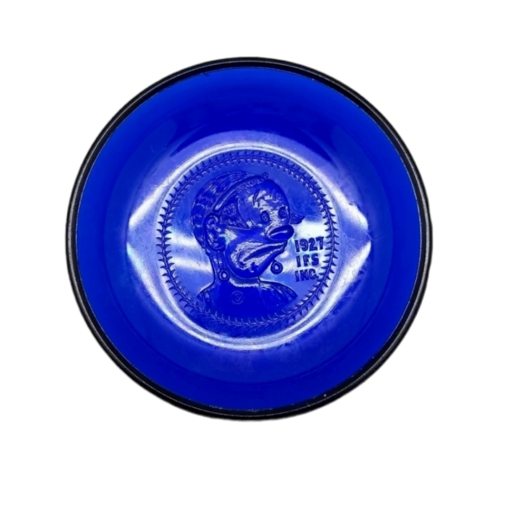 Antique 1927 Comic Jiggs & Maggie Cobalt trinket dish